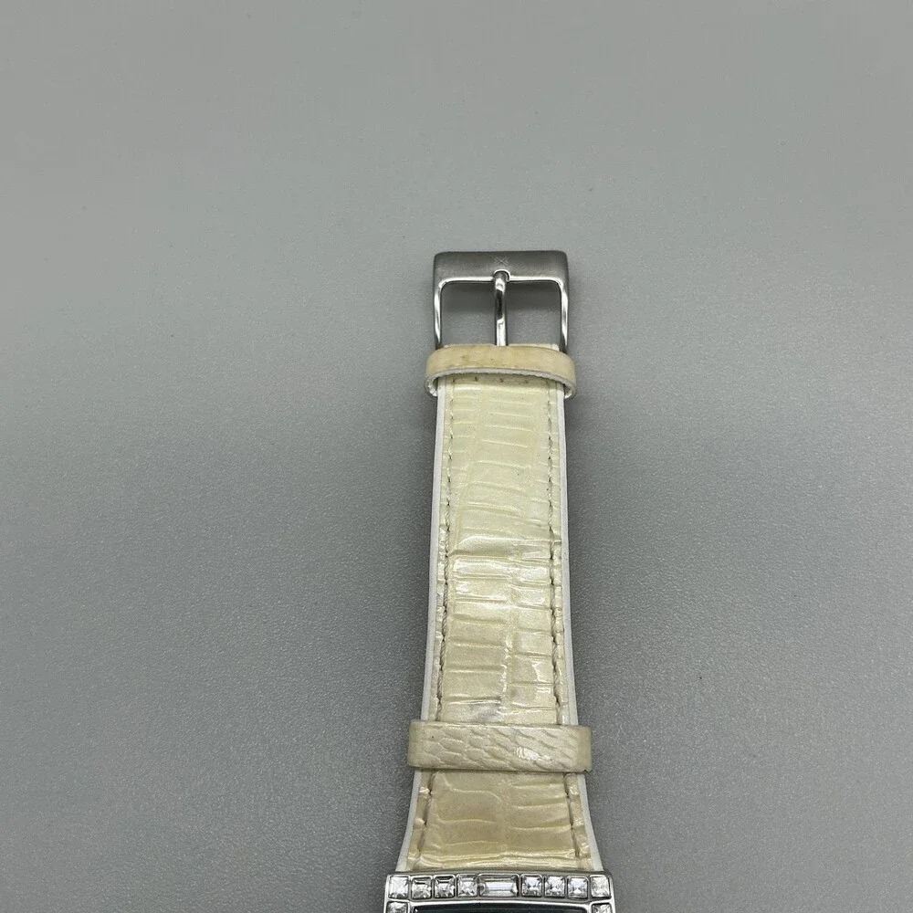 Skagen Womens Watch 25mm MOP Dial Crystals Beige Leather 527SSLW8A New Battery